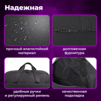 Сумка спортивная BRAUBERG MOVE, черная, 45x30x20 см, 271689 Сумка спортивная BRAUBERG MOVE, черная, 45x30x20 см, 271689