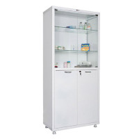 Шкаф медицинский 2-створчатый HILFE "МД 2 1780/SG" 1850х800х400 мм, стекло, белый, S26199205509 Шкаф медицинский 2-створчатый HILFE "МД 2 1780/SG" 1850х800х400 мм, стекло, белый, S26199205509