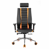 Кресло компьютерное МЕТТА "ErgoLife" 10 B2-160D, 2D-подголовник, экокожа/сетка, черное/оранжевое Кресло компьютерное МЕТТА "ErgoLife" 10 B2-160D, 2D-подголовник, экокожа/сетка, черное/оранжевое