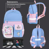 Рюкзак BRAUBERG PASTEL с термонашивками в комплекте, "Friendly bunnies", голубой, 40х29х14 см, 271423 Рюкзак BRAUBERG PASTEL с термонашивками в комплекте, "Friendly bunnies", голубой, 40х29х14 см, 271423