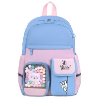 Рюкзак BRAUBERG PASTEL с термонашивками в комплекте, "Friendly bunnies", голубой, 40х29х14 см, 271423 Рюкзак BRAUBERG PASTEL с термонашивками в комплекте, "Friendly bunnies", голубой, 40х29х14 см, 271423