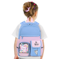 Рюкзак BRAUBERG PASTEL с термонашивками в комплекте, "Friendly bunnies", голубой, 40х29х14 см, 271423 Рюкзак BRAUBERG PASTEL с термонашивками в комплекте, "Friendly bunnies", голубой, 40х29х14 см, 271423