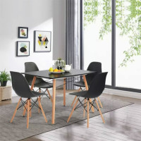 Стулья BRABIX "Eames CF-010", КОМПЛЕКТ 4 шт., пластик черный, опоры дерево/металл, 532631, 2033A Стулья BRABIX "Eames CF-010", КОМПЛЕКТ 4 шт., пластик черный, опоры дерево/металл, 532631, 2033A