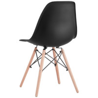 Стулья BRABIX "Eames CF-010", КОМПЛЕКТ 4 шт., пластик черный, опоры дерево/металл, 532631, 2033A Стулья BRABIX "Eames CF-010", КОМПЛЕКТ 4 шт., пластик черный, опоры дерево/металл, 532631, 2033A