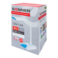 Настольная лампа-светильник SONNEN OU-146, на подставке, светодиодная, 4 Вт, белый/синий, 236671 Настольная лампа-светильник SONNEN OU-146, на подставке, светодиодная, 4 Вт, белый/синий, 236671