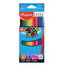 Карандаши цветные MAPED (Франция) "Color Pep's", 12 цветов, трехгранные, заточенные, европодвес, 183212