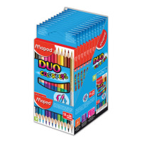 Карандаши цветные MAPED (Франция) "Color Pep's", 24 цвета, трехгранные, из липы, двусторонние, 829600