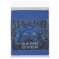 Мешок для обуви BRAUBERG, с петлёй, карман на молнии, полиэстер, 47х37 см, "Game over", 270912