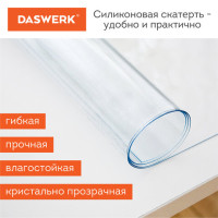Коврик-подкладка, скатерть ПВХ прозрачная, гибкое/мягкое стекло, 100х60 см, 0,8 мм, DASWERK, 607877