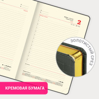 Ежедневник датированный 2025, А5, 138x213 мм, BRAUBERG "Comodo", под кожу, серо-зеленый, 115777 Ежедневник датированный 2025, А5, 138x213 мм, BRAUBERG "Comodo", под кожу, серо-зеленый, 115777
