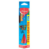 Карандаши цветные MAPED (Франция) "Color'Peps Star", 12 цветов, трехгранные, с точилкой, европодвес, 183213 Карандаши цветные MAPED (Франция) "Color'Peps Star", 12 цветов, трехгранные, с точилкой, европодвес, 183213