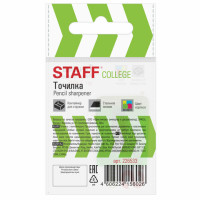 Точилка STAFF "College" PS-533, с контейнером и крышкой, прямоугольная, тонированный ассорти, 226533 Точилка STAFF "College" PS-533, с контейнером и крышкой, прямоугольная, тонированный ассорти, 226533