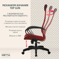 Кресло офисное МЕТТА "SU-B-8" пластик, ткань-сетка, сиденье мягкое, красное Кресло офисное МЕТТА "SU-B-8" пластик, ткань-сетка, сиденье мягкое, красное