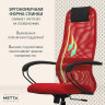 Кресло офисное МЕТТА "SU-B-8" пластик, ткань-сетка, сиденье мягкое, красное Кресло офисное МЕТТА "SU-B-8" пластик, ткань-сетка, сиденье мягкое, красное