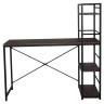 Стол на металлокаркасе BRABIX "LOFT CD-005", 1200х520х1200 мм, 3 полки, цвет морёный дуб, 641221 Стол на металлокаркасе BRABIX "LOFT CD-005", 1200х520х1200 мм, 3 полки, цвет морёный дуб, 641221