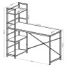 Стол на металлокаркасе BRABIX "LOFT CD-005", 1200х520х1200 мм, 3 полки, цвет морёный дуб, 641221 Стол на металлокаркасе BRABIX "LOFT CD-005", 1200х520х1200 мм, 3 полки, цвет морёный дуб, 641221