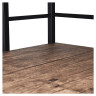 Стол на металлокаркасе BRABIX "LOFT CD-005", 1200х520х1200 мм, 3 полки, цвет морёный дуб, 641221 Стол на металлокаркасе BRABIX "LOFT CD-005", 1200х520х1200 мм, 3 полки, цвет морёный дуб, 641221