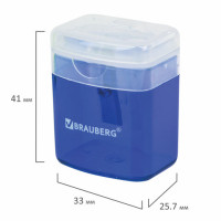 Точилка BRAUBERG "OfficeBox", с контейнером и крышкой, прямоугольная, в упаковке с подвесом, ассорти, 222494 Точилка BRAUBERG "OfficeBox", с контейнером и крышкой, прямоугольная, в упаковке с подвесом, ассорти, 222494
