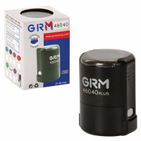 Оснастка для печатей, оттиск D=40 мм, синий, GRM 46040, корпус черный, крышка, подушка, 120900004 Оснастка для печатей, оттиск D=40 мм, синий, GRM 46040, корпус черный, крышка, подушка, 120900004