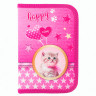 Пенал BRAUBERG, 1 отделение, 1 откидная планка, полиэстер, 21х14 см, "Happy kitten", 270308 Пенал BRAUBERG, 1 отделение, 1 откидная планка, полиэстер, 21х14 см, "Happy kitten", 270308