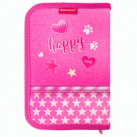 Пенал BRAUBERG, 1 отделение, 1 откидная планка, полиэстер, 21х14 см, "Happy kitten", 270308 Пенал BRAUBERG, 1 отделение, 1 откидная планка, полиэстер, 21х14 см, "Happy kitten", 270308