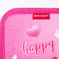 Пенал BRAUBERG, 1 отделение, 1 откидная планка, полиэстер, 21х14 см, "Happy kitten", 270308 Пенал BRAUBERG, 1 отделение, 1 откидная планка, полиэстер, 21х14 см, "Happy kitten", 270308