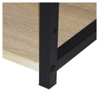 Стол на металлокаркасе BRABIX "LOFT CD-005",1200х520х1200 мм, 3 полки, цвет дуб натуральный, 641223
