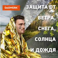 Термоодеяло покрывало изотермическое КОМПЛЕКТ 10 шт., серебро/золото, 160х210 см, DASWERK, 631159 Термоодеяло покрывало изотермическое КОМПЛЕКТ 10 шт., серебро/золото, 160х210 см, DASWERK, 631159