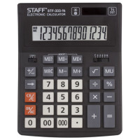 Калькулятор настольный STAFF PLUS STF-333 (200x154 мм), 14 разрядов, двойное питание, 250416 Калькулятор настольный STAFF PLUS STF-333 (200x154 мм), 14 разрядов, двойное питание, 250416