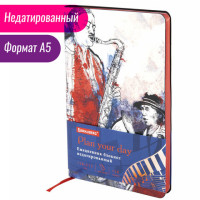 Ежедневник недатированный А5 (138х213 мм), BRAUBERG VISTA, под кожу, гибкий, 136 л., "Jazz", 112044 Ежедневник недатированный А5 (138х213 мм), BRAUBERG VISTA, под кожу, гибкий, 136 л., "Jazz", 112044