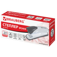 Степлер №24/6, 26/6 металлический BRAUBERG "Universal+", до 25 листов, белый, 227781 Степлер №24/6, 26/6 металлический BRAUBERG "Universal+", до 25 листов, белый, 227781