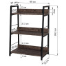 Стеллаж на металлокаркасе BRABIX "LOFT SH-002", 600х350х845 мм, цвет морёный дуб, 641231 Стеллаж на металлокаркасе BRABIX "LOFT SH-002", 600х350х845 мм, цвет морёный дуб, 641231