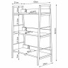 Стеллаж на металлокаркасе BRABIX "LOFT SH-002", 600х350х845 мм, цвет морёный дуб, 641231 Стеллаж на металлокаркасе BRABIX "LOFT SH-002", 600х350х845 мм, цвет морёный дуб, 641231