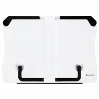 Подставка для книг и учебников BRAUBERG White, регулируемый угол наклона, прочный ABS-пластик, 238063