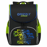 Ранец GRIZZLY анатомическая спинка, с мешком для обуви, для мальчиков, ROAD RACE, 33х25х13 см, RAm-485-2/1