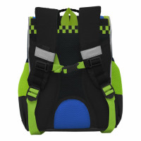 Ранец GRIZZLY анатомическая спинка, с мешком для обуви, для мальчиков, ROAD RACE, 33х25х13 см, RAm-485-2/1