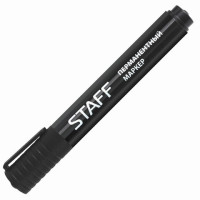 Маркер перманентный (нестираемый) STAFF, ЧЕРНЫЙ, круглый наконечник, 2,5 мм, 150733