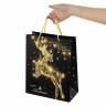 Пакет подарочный новогодний 26,5x12,7x33 см ЗОЛОТАЯ СКАЗКА "Midnight Deer", фольга, 608231 Пакет подарочный новогодний 26,5x12,7x33 см ЗОЛОТАЯ СКАЗКА "Midnight Deer", фольга, 608231