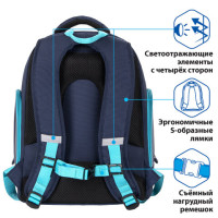 Рюкзак BRAUBERG CLASSIC, легкий каркас, премиум материал, Speed, синий, 37х32х21 см, 270088 Рюкзак BRAUBERG CLASSIC, легкий каркас, премиум материал, Speed, синий, 37х32х21 см, 270088