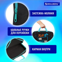 Папка на молнии с ручками BRAUBERG А4, 1 отделение, полиэстер, 80 мм, "Play sleep repeat", 272181 Папка на молнии с ручками BRAUBERG А4, 1 отделение, полиэстер, 80 мм, "Play sleep repeat", 272181