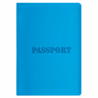 Обложка для паспорта, мягкий полиуретан, "PASSPORT", голубая, STAFF, 238405 Обложка для паспорта, мягкий полиуретан, "PASSPORT", голубая, STAFF, 238405