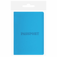 Обложка для паспорта, мягкий полиуретан, "PASSPORT", голубая, STAFF, 238405 Обложка для паспорта, мягкий полиуретан, "PASSPORT", голубая, STAFF, 238405