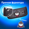 Пенал ЮНЛАНДИЯ, 2 отделения, полиэстер, "Shark", черный, 21х6х9 см, 270271 Пенал ЮНЛАНДИЯ, 2 отделения, полиэстер, "Shark", черный, 21х6х9 см, 270271