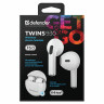Наушники с микрофоном (гарнитура) DEFENDER TWINS 930, Bluetooth, беспроводные, белые, 63931 Наушники с микрофоном (гарнитура) DEFENDER TWINS 930, Bluetooth, беспроводные, белые, 63931
