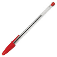 Ручка шариковая STAFF "Basic BP-01", письмо 750 метров, КРАСНАЯ, длина корпуса 14 см, узел 1 мм, 143738