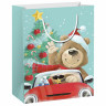 Пакет подарочный НАБОР 4 штуки, новогодний, 18х10х23 см, "Christmas Animals", ЗОЛОТАЯ СКАЗКА, 591956