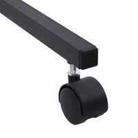 Стол BRABIX "Smart CD-012", 500х580х750 мм, ЛОФТ, на колесах, металл/ЛДСП дуб, каркас черный, 641880