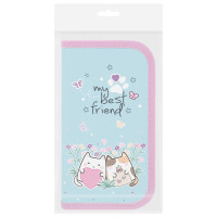 Пенал ПИФАГОР, 2 отделения, ламинированный картон, 19х11 см, "Cat friends", 272247 Пенал ПИФАГОР, 2 отделения, ламинированный картон, 19х11 см, "Cat friends", 272247
