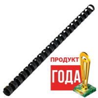 Пружины пластиковые для переплета, КОМПЛЕКТ 100 шт., 14 мм (для сшивания 81-100 л.), черные, BRAUBERG, 530917