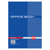 Книга канцелярская 80л., А4 215*295 мм, BRAUBERG, клетка, твердая обложка 7БЦ, глянцевая, блок офсет, 130065